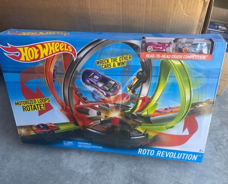Hot Wheels ROTO REVOLUTION Track Set Motorized Loops Rotate -  Mattel NEW !! - Image 1 of 4
