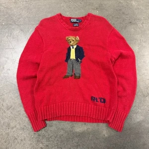 Vintage 2001 Polo Ralph Lauren Business Bear RL 01 Knit Sweater - Picture 1 of 8