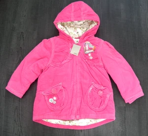 BNWT NEXT GIRLS WINTER COAT 2/3 YRS JACKET HEART PINK CORD DRESS TOP SMART XMAS - Picture 1 of 15