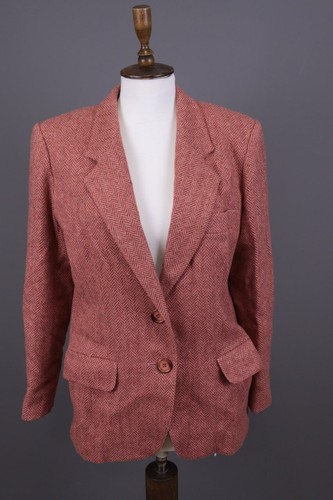 SAINT LAURENT (YSL) Giacca blazer monopetto YVES SAINT LAURENT bordeaux tweed lana taglia 42