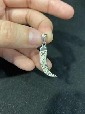 Colgante trébol herradura de plata de ley 925 para mujer trébol de cuatro hojas cuerno de la suerte Foto 1 de 4