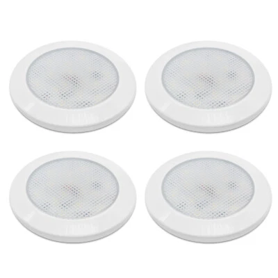 4X Luce LED 12v Camper Plafoniera Soffitto Moderna 2,4W 76MM per Caravan Barca - Immagine 1 di 4