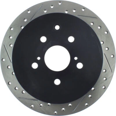 Disc Brake Rotor-Sport Cross-Drilled and Slotted Rear Right Stoptech 127.44166R - Image 1 of 4