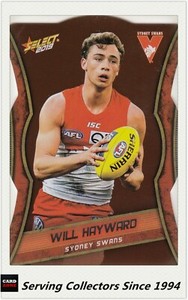2019 SELECT AFL FOOTY STARS RED FOIL DIE CUT CARD RDC123 WILL HAYWARD-SYDNEY