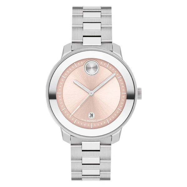 Movado Bold Verso Women’s Pink Dial Stainless Steel Watch 3600872