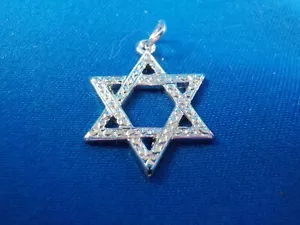 Sterling Silver Charm-Star of David-Sparkle Finish-sku 005014 - Picture 1 of 3