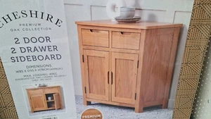 Cheshire Sideboard ASSEMBLED premium oak 2 door 2 drawer£@, - Picture 1 of 3