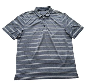 Cutter & Buck Poloshirt Herren Large grau weiß Streifen Athleisure Golf Golf - Bild 1 von 11