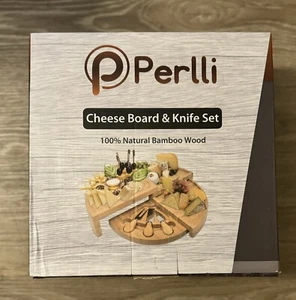 Perlli Cheese Board & Knife Set - Picture 1 of 4