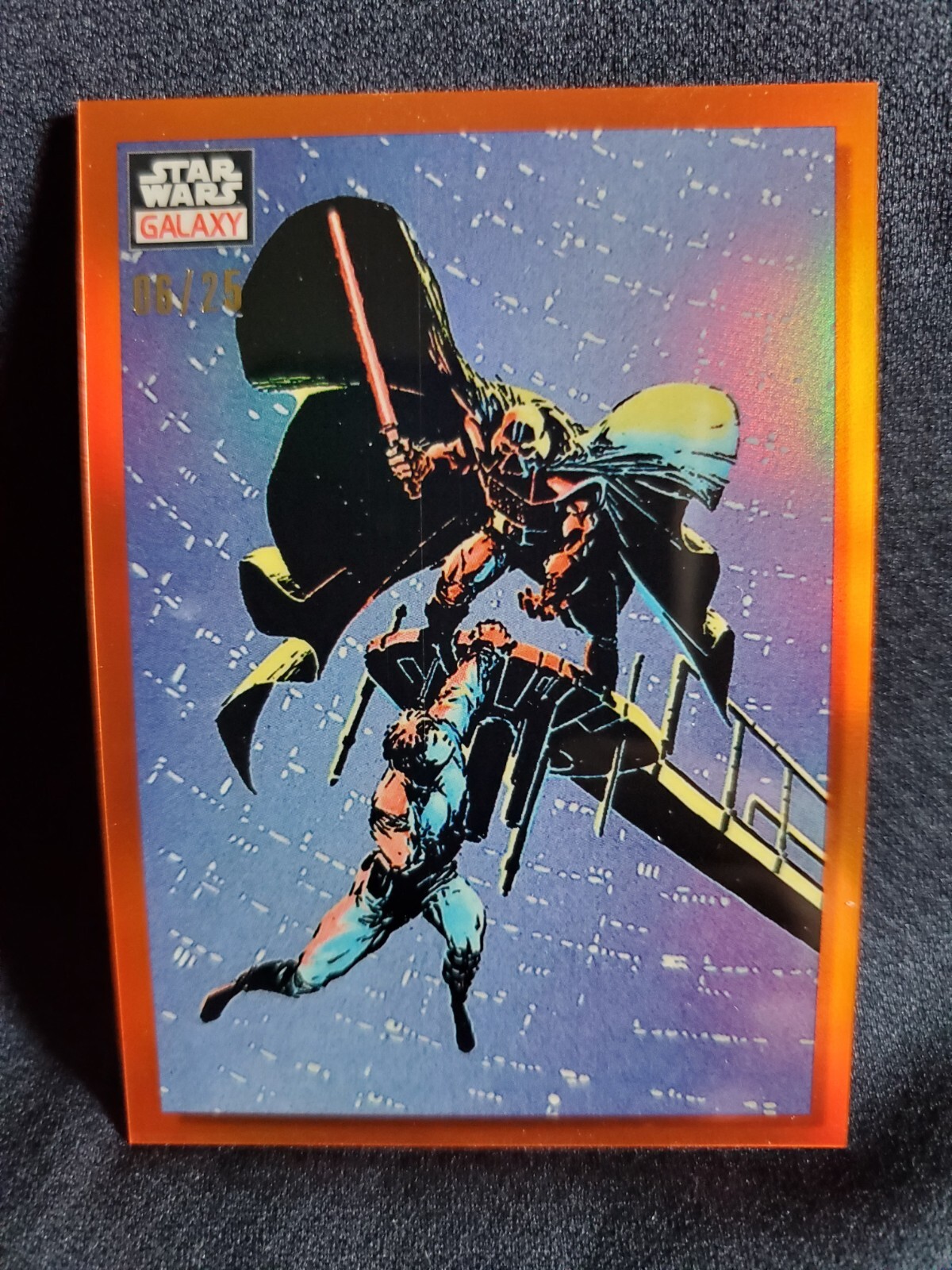 2023 Star Wars Chrome Galaxy Luke in Peril! Orange Refractor 6/25