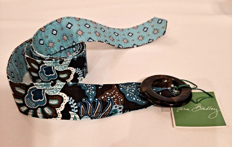 Nuevo con etiquetas Cinturón Reversible Vera Bradley Azul Java 44" Patrón Retirado Foto 1 de 1