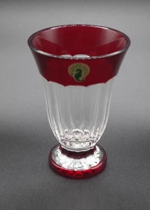 WATERFORD CRYSTAL SIMPLY RED 5" RUBY FLOWER VASE CHALICE - Picture 1 of 6