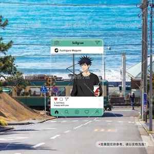 Jujutsu Kaisen Fushiguro Megumi Butamine Acrylic Card Photo Transcard Gift E - Picture 1 of 3