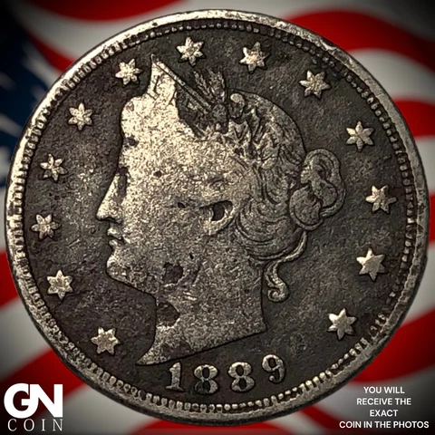 1889 Liberty V Nickel  Q6608 Cover