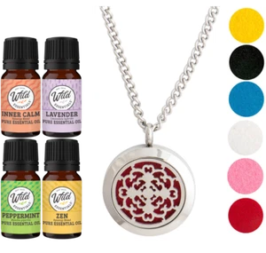 Juego de regalo medallón difusor de aromaterapia de acero inoxidable quirúrgico Cross 316L - Imagen 1 de 10