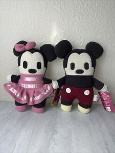 Disney  Mickey Mouse  And Minnie Pook-A-Looz Plush Doll Toy 11"