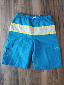 Pre-owned Boys OP Swim Trunks Size XXL/2XG/18 and Goggles - Picture 1 of 6