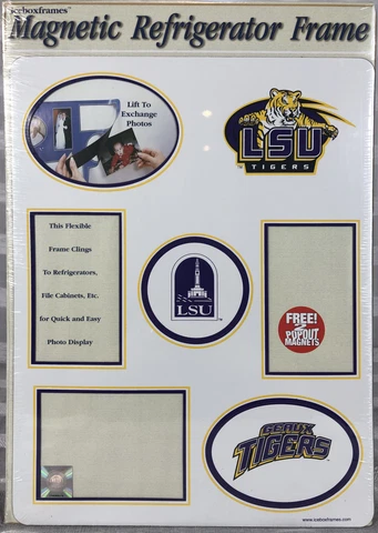 Vintage LSU Tigers Magnetic Large Game Day Photo Frame 1993 New Sealed 15x11.5 Cover