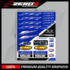 YAMAHA STICKERS, MOTOCROSS STICKERS, STICKER SHEET, MX STICKERS #ZTSS-YAM-01 - Picture 1 of 1