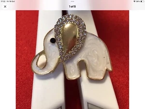 Fashion Small Enamel Elephant Brooch Women And Men Unisex Pin Animal Jewelry - Picture 1 of 5