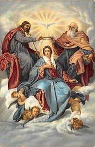 AL4-206) CARTOLINA MADRID VELAZQUEZ INCORONAZIONE DELLA VERGINE - Bild 1 von 2