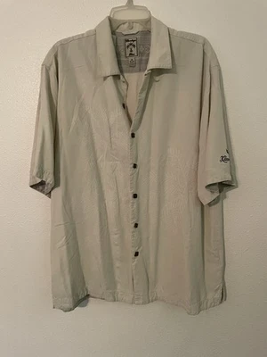 Montego Mon  Silk Shirt Large Tan Khaki Brown - Image 1 of 4
