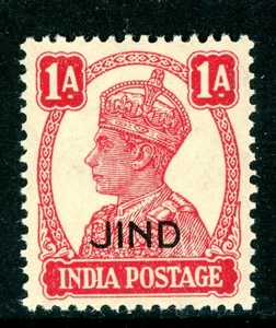 British India 1943 KGVI 1a Carmine Rose Sc #168 MNH N565 - Bild 1 von 6