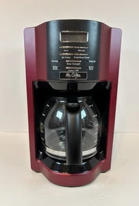 MR COFFEE 12-CUP PROGRAMMABLE COFFEE MAKER MODEL: BVMC-EHX33R Red And Black - Picture 1 of 20