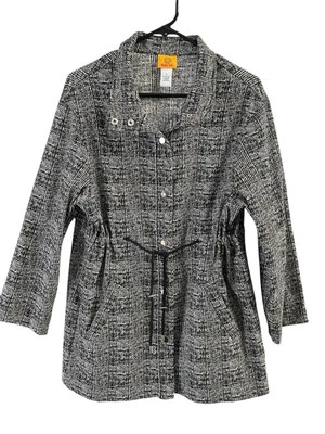 Ruby Rd Black And White Parka Jacket Size S - Image 1 of 4