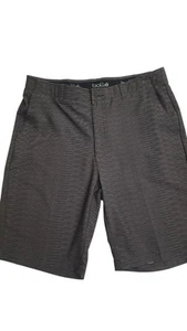 Bolle Men's Comfort Flex Performance Shorts Charcoal Gray Striped Size 34 - Picture 1 of 3