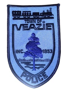 VEAZIE MAINE ME Patch Polizia RR TRENO FERROVIARIO MOTORE A VAPORE QUERCIA 5” - Foto 1 di 1