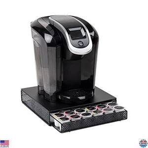 Organizador de cápsulas de café Mind Reader - Cajón de metal negro para 36 cápsulas, 12,75" x 13 - Imagen 1 de 6