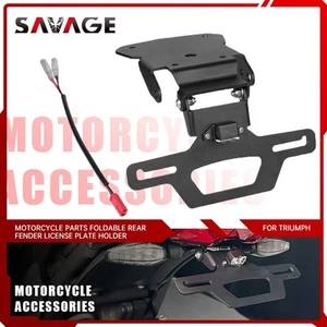 Soporte de matrícula de guardabarros trasero plegable para Triumph Scrambler 400X velocidad 400 - Imagen 1 de 12