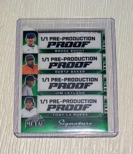 🔥La Russa-Baker-Leyland-Bochy 1/1 -2024 Leaf Quads Multigraphics Pre-Prod Proof - Picture 1 of 2