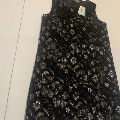 Vestido Aqua para mujer negro y plateado sin mangas hasta la rodilla talla mediana 8-10 Foto 1 de 4