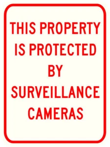 3M REFLECTIVE SURVEILLANCE CAMERAS SIGN - CCTV SECURITY HEAVY DUTY REAL 18 X 24 - Imagen 1 de 1