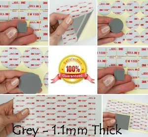 ALMOHADILLAS DE DOBLE CARA GRISES PEQUEÑAS Y GRANDES DE 3M VHB ~ 1,1 mm de espesor ~ cinta autoadhesiva - Imagen 1 de 17