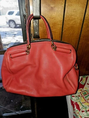 Vintage DOLCE & GABBANA Miss Sicily Red Leather Hand Bag - Image 1 of 4