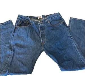 Jeans LEVI STRAUSS Levi's 501 bottoni mosca classico regular fit denim blu 38 x 32 - Foto 1 di 16