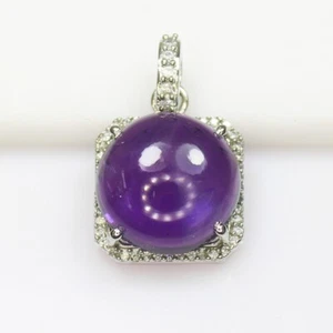 Natural Purple Amethyst Vintage Pendent With 925 Sterling Silver 4.55 Grams - Picture 1 of 7