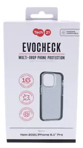 Tech21 Evo Check Case for iPhone 13 Pro Smokey Black - Picture 1 of 3