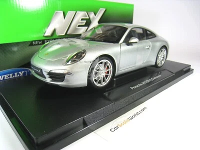 PORSCHE 911 CARRERA S (991) 1/18 WELLY (SILVER) - Imagen 1 de 3