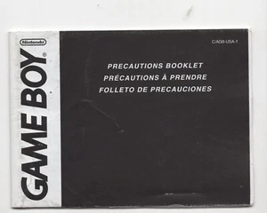 Safety Precautions C/AGB-USA-1 Game Boy INSERT MANUAL ONLY Original Authentic - Picture 1 of 1