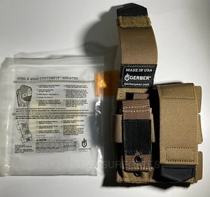 Gerber Custom Fit Dual Quad Sheath MOLLE Coyote Brown - MADE IN USA - NEW - Picture 1 of 9