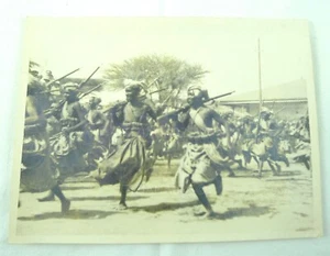 GRANDE FOTO FOTOGRAFIA MILITARE GUERRA AFRICA SOMALIA FANTERIA DUBAT ETIOPIA WW2 - Picture 1 of 2