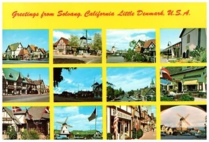 Grüße aus Solvang, Kalifornien, Little Denmark, USA Multiview Postkarte - Bild 1 von 2