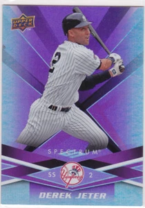 DEREK JETER 2009 Upper Deck Spectrum Baseball Card NEW YORK YANKEES #2 CAPTAIN! - Picture 1 of 2