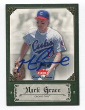 2006 Fleer Greats Of The Game Mark Grace Signed Baseball Card Autographed #64