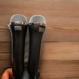 Rock Band Logitec USB Microphone TESTED Nintendo Wii Xbox 360 PS3 Wired Pair - Picture 1 of 3