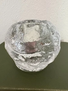 Vintage Kosta Boda Glas Kristall Schneeball Kerze Teelichthalter Windlicht - Bild 1 von 5